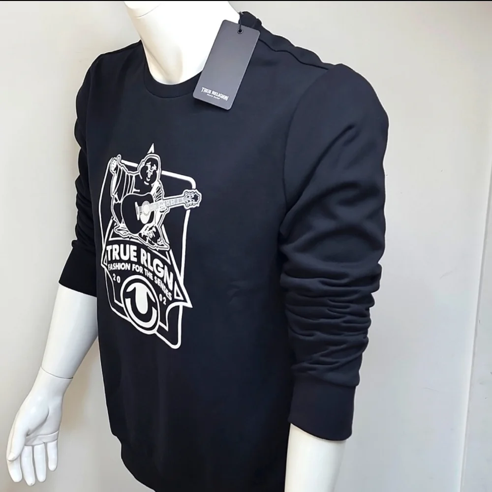 TRUE RELIGION BLACK SWEATSHIRT UNISEX